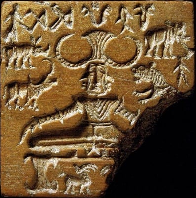 Pashupati Seal of the Indus Valley Civilization, which Alain Daniélou related to the most ancient form of polytheistic religion.