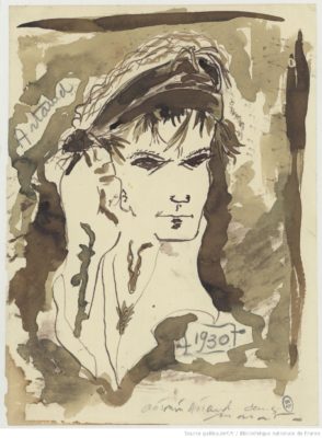 Antonin Artaud, self-portrait. Source: Gallica BnF/ Bibliothèque nationale de France. 