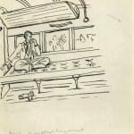 96/103 - Drawings from the tour round the world in 1936