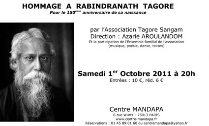Hommage a Rabindranath Tagore