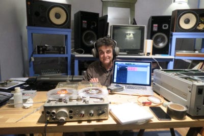 1/4 - Xavier Bellenger - In his studio in Montreuil, in full digitization of his analog tapes